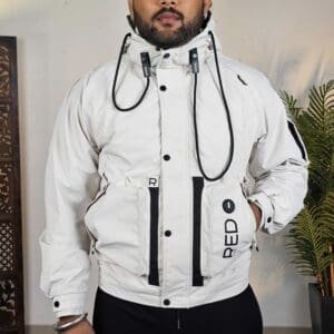 Red Tape Typography Lightweight Puffer Jacket For Men