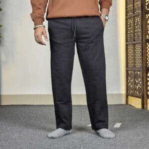 XYXX Solid Black IntelliSmooth Pulse Relaxed Sweatpants For Men