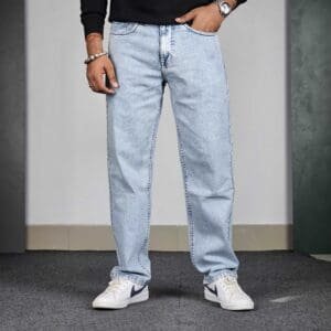 The Souled Store Straight Fit Mid-Rise Heavy Fade Stretchable Jeans For Men