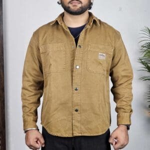 H&M Pure Cotton Oversized Fit Canvas Overshirt For Men
