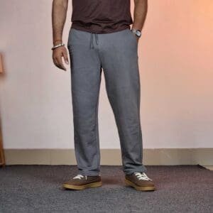 XYXX Casual Mid Rise Relaxed Fit Solid Grey Track Pant for Men