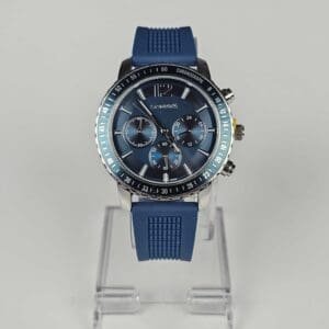 Sonata Chronos Quartz Dark Blue Round Dial Watch For Men