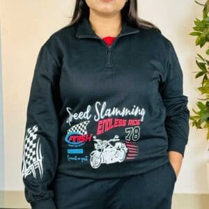 Clothy Full Sleeve Solid Sweatshirt For Women