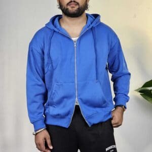 The Indian Garage Co. Hooded Double Way Front Open Zipper Sweatshirt For Men