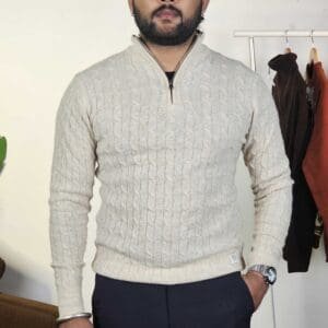 Mr Bowerbird Tailored Fit Knitted Pullover Sweater For Men
