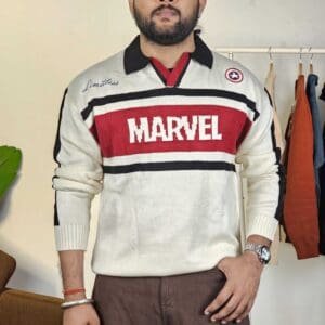 glitchez Shirt Collar Oversized Sweaters For Men