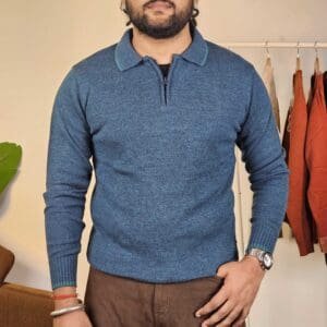 Roadster The Life Co. Spread Collar Pullover For Men