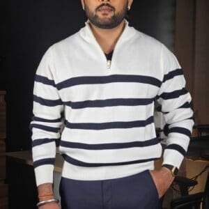 Red Tape Striped Pullover For Men