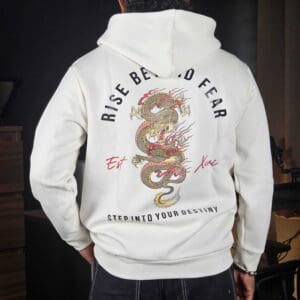 Red Tape Hooded Neck Printed Cream Hoodie for Men
