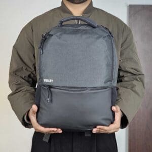 Wesley Formal Black Polyester 30L Water Resistant Backpack with 1 Year Warranty