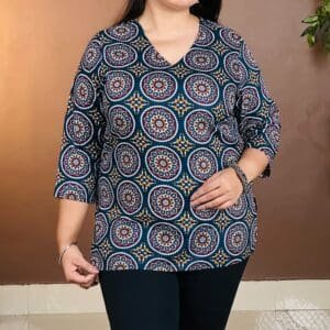 NG NIROMIKA Rayon Short Chakkari Top for Women
