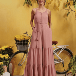 QUIERO  Shoulder Straps Basic Jumpsuit For Women