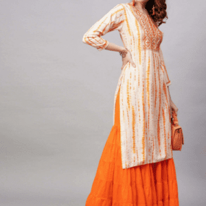 PRISCA Floral Print Pure Cotton Straight Kurta For Women