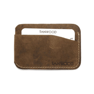 TANWOOD Everyday Carry Grain Leather Solid Brown Wallet for Men
