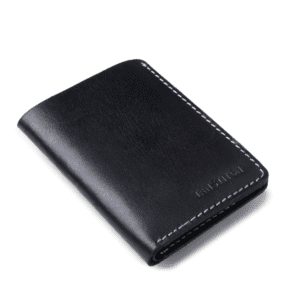 Tanstitch Everyday Carry Grain Leather Solid Black Wallet for Men