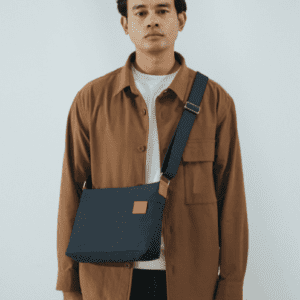 Daily Objects Everyday Carry Canvas Solid Navy Blue Crossbody/Sling Bag for Men