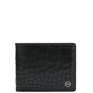 Da Milano Every Day Carry Leather Textured Black Wallet for Men