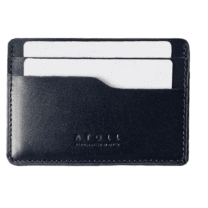 Atoll Every Day Carry Leather Solid Black Wallet for Men