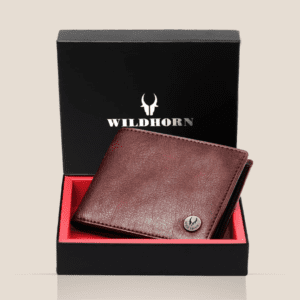 Wild Horn Everyday Carry Solid Brown Leather Wallet for Men
