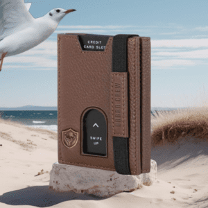 Urban Crew Everyday Carry Solid Brown Leather Wallet for Men