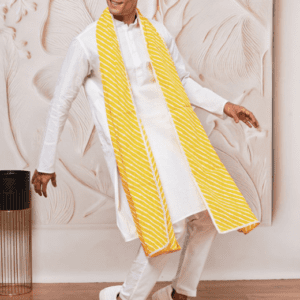 VASTRAMAY Regular Pure Cotton Kurta with Pyjamas & With Dupatta For Men