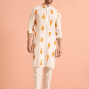 KISAH Printed Regular Kurta with Trousers Set For Men
