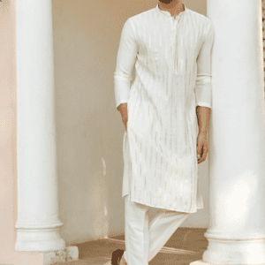 Jompers Embroidered Regular Sequinned Kurta with Pyjamas For Men