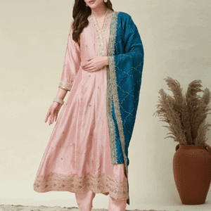 MOKOSH Silk Blend Kurta Pant Dupatta Set For Women