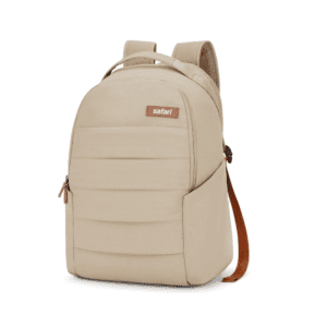 Safari Casual Solid Beige Polyester 24L Backpack