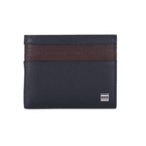 Tommy Hilfiger Everyday Carry Solid Navy Blue Leather Wallet for Men