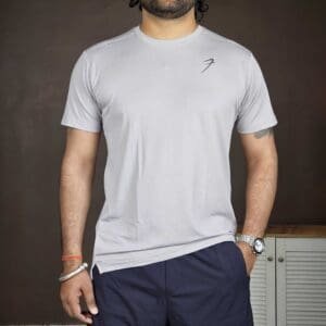 FUAARK Moisture Wicking Solid Round Neck T-shirt For Men