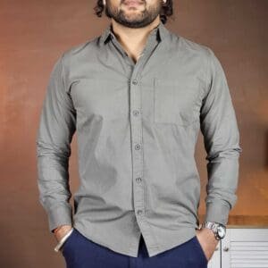 Urbano Fashion Solid Spread Collar Cotton Casual Shirt For Men