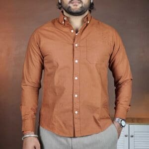 Powerlook Solid Cotton Casual Shirt For Men