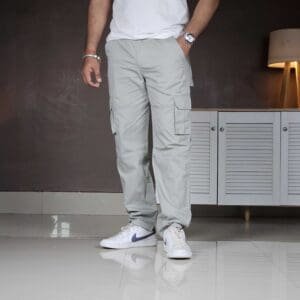 FABRIPPLE Cotton Loose Fit Cargo Trouser For Men
