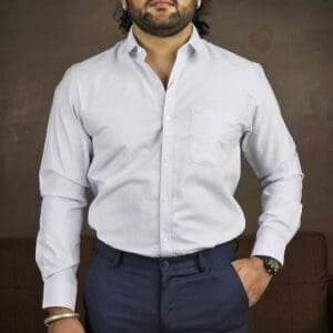 Peter England Classic Slim Fit Full Sleeve Oxford Shirt For Men