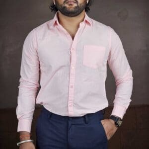 Amazon Brand - Symbol Solid Slim Fit Cotton Casual Shirt For Men