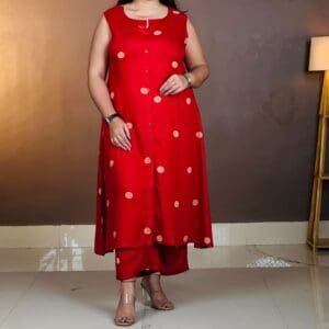 fusion by glitchez Printed Regular Kurta with Palazzos For Women