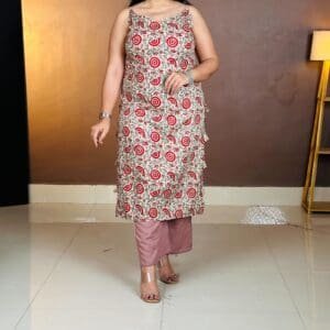 NISHABD Floral Printed Kurta With Trousers For Women