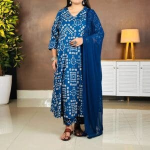 KALINI Printed Regular Kurta & Trousers With Dupatta For Women
