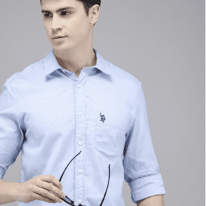 U.S. Polo Assn. Pure Cotton Tailored Fit Casual Shirt For Men