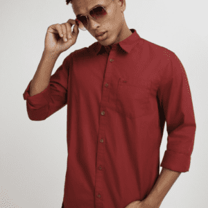 Lee Spread Collar Cotton Casual Regular Fit Shirt For Men