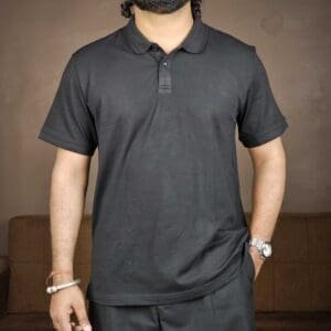 DAMENSCH Cotton Blend Solid Regular Fit T-Shirt For Men