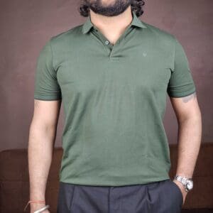 Louis Philippe Regular Fit Solid Polo Tshirt For Men