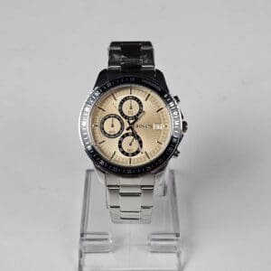 Sonata - 77187KM01 Chronos Quartz Champange Watch For Men