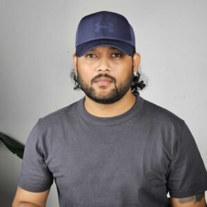 Under Armour Solid Navy Blue Polyester Cap for Men