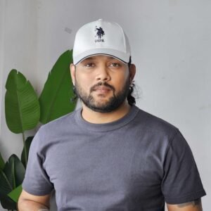 U.S. Polo Assn. White Embroidered Cotton Cap for Men