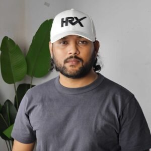 HRX by Hrithik Roshan White Embroidered Cotton Cap for Men