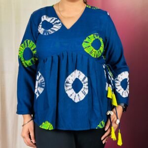 Youthnic Poly Rayon Printed Peplum Short Kurti For Women