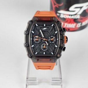 Sonata SF Maiden Voyage Quartz Analog Black Dial Watch For Men