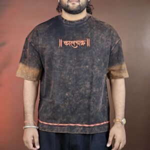 The Souled Store Oversized Fit Printed Charcoal T-Shirts For Men